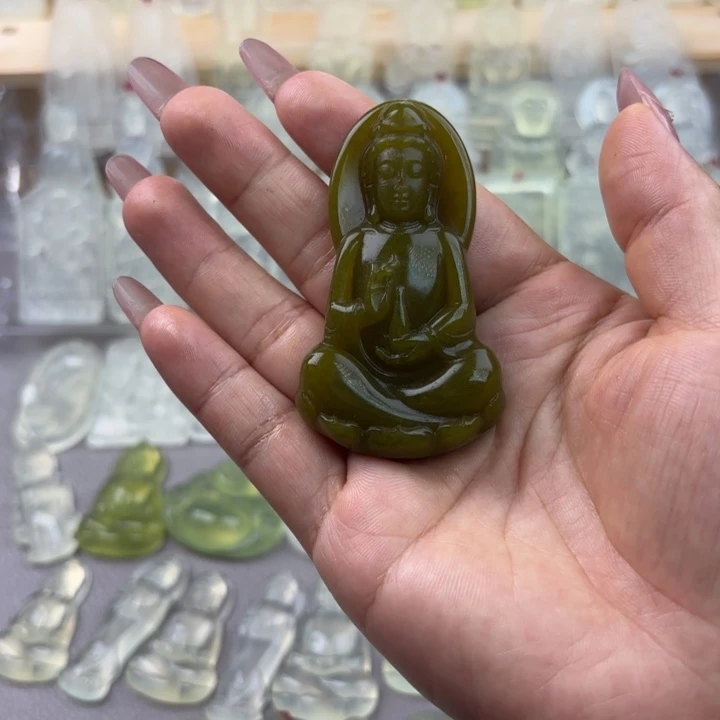 未镶嵌岫玉吊坠(赠链)观音