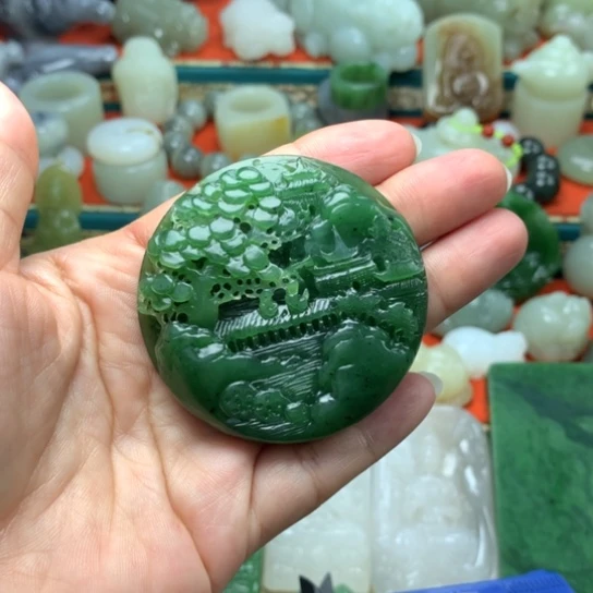 和田玉未镶嵌挂件