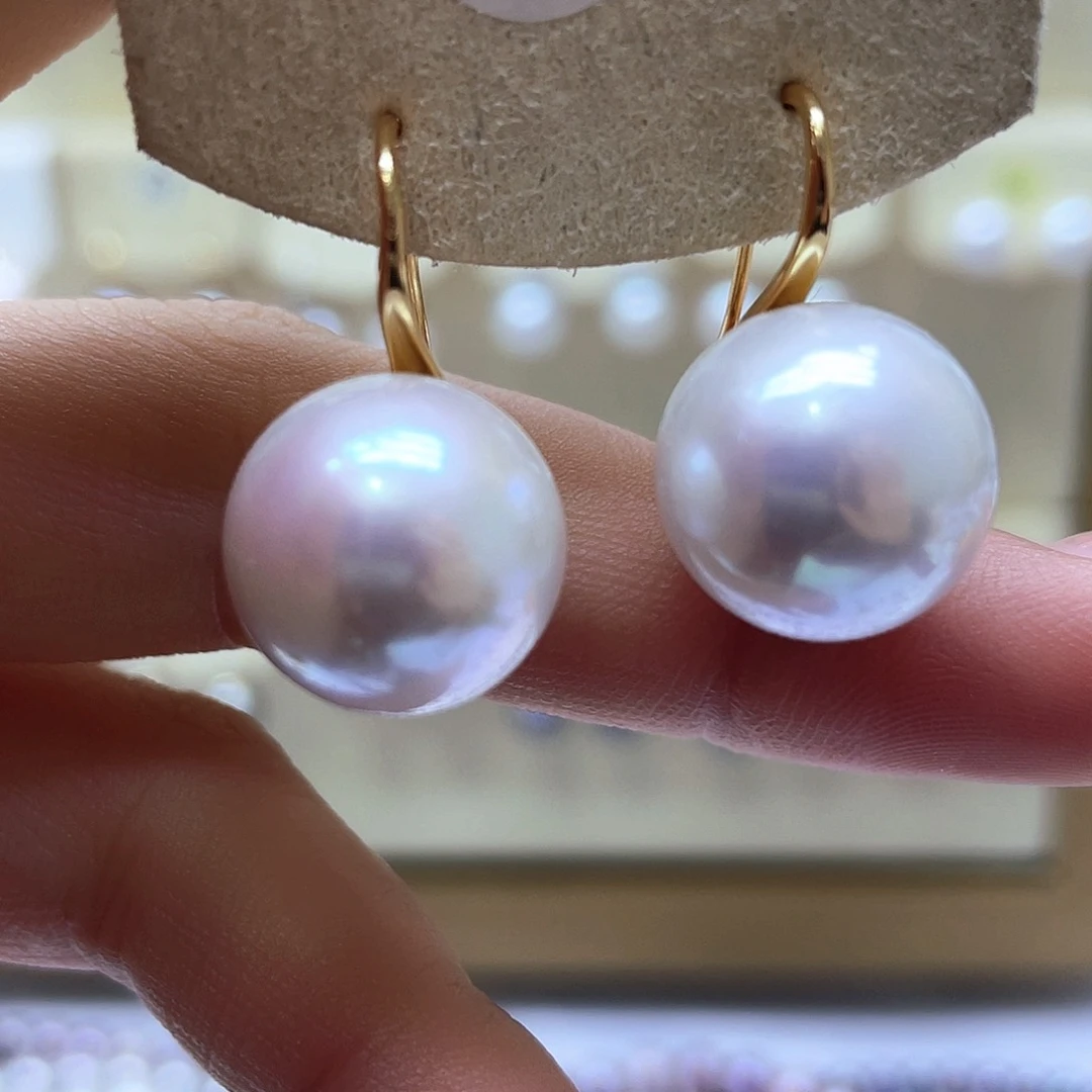 淡水珍珠耳饰银S925镶嵌