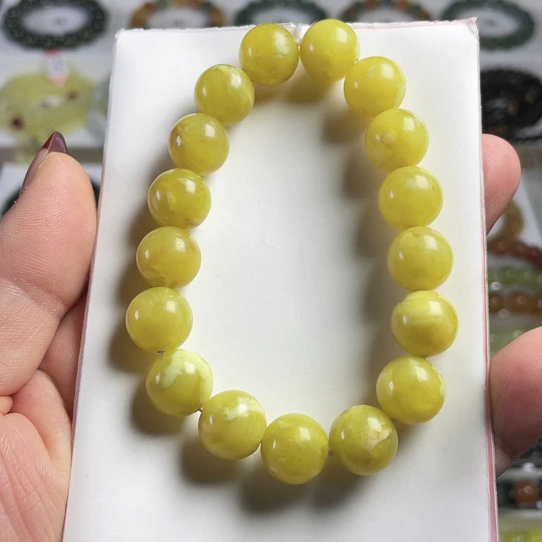 未镶嵌蛇纹石玉手链卡12
