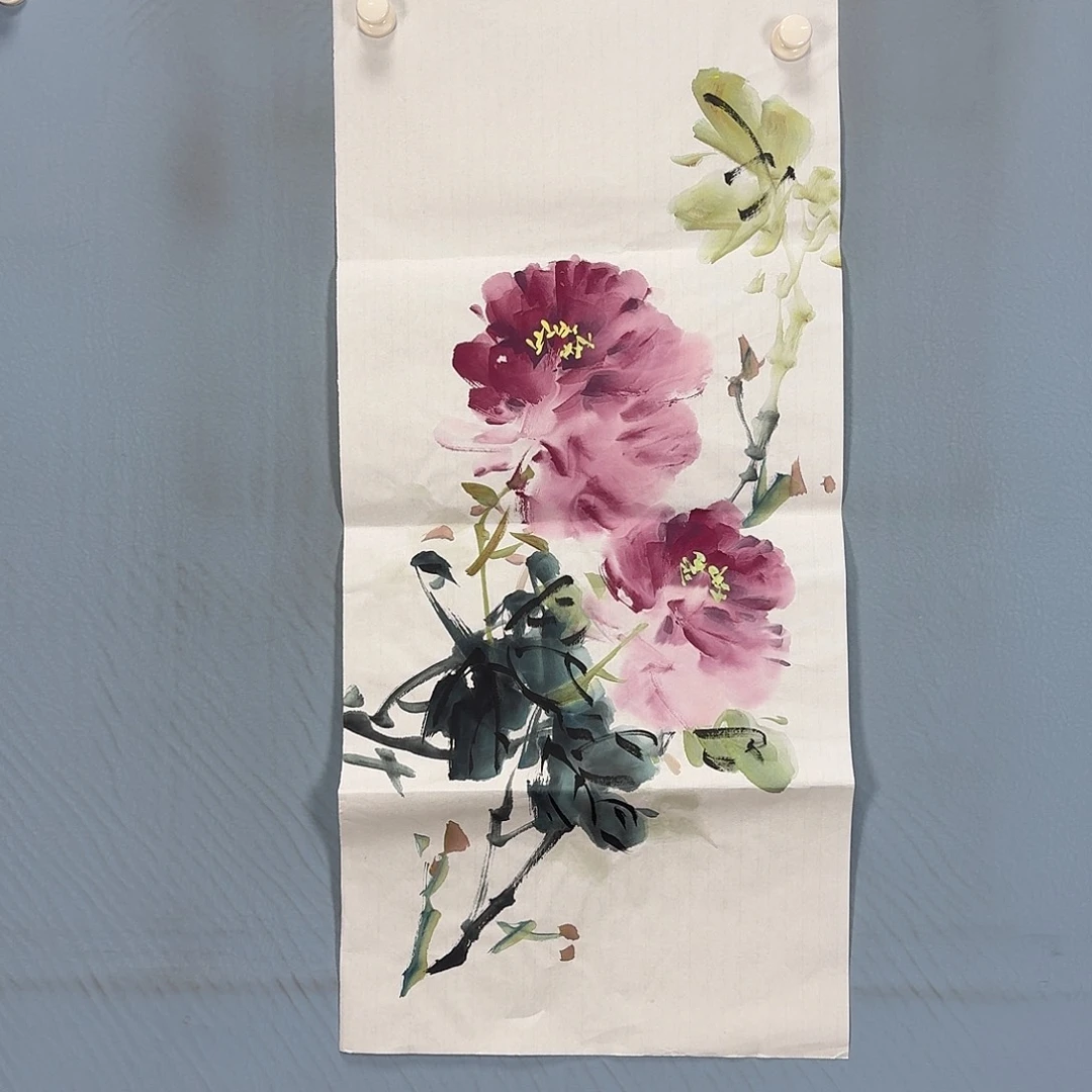 国画610 牡丹一如你的青花