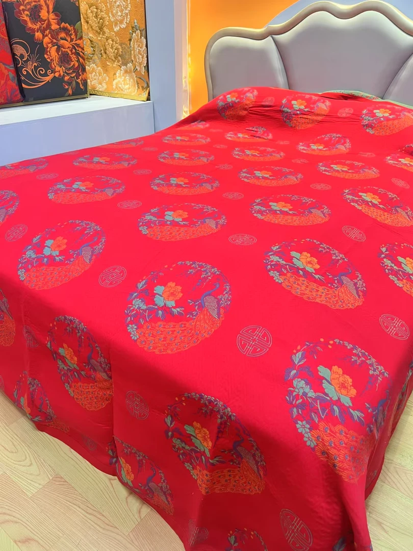 金玉孔雀2.3*2.5米 床盖四季通用多功能不跑床四季恒温毯