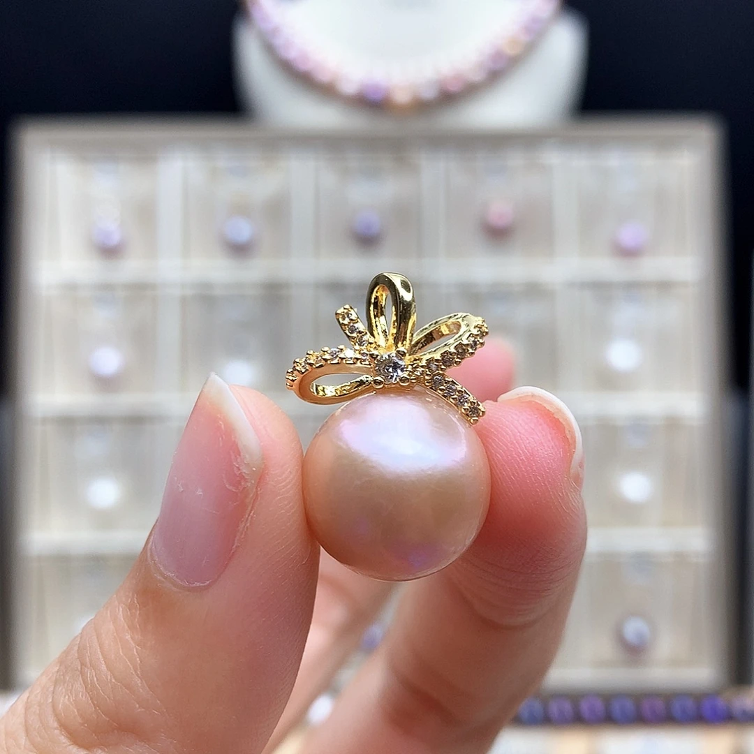 颈饰合金淡水珍珠