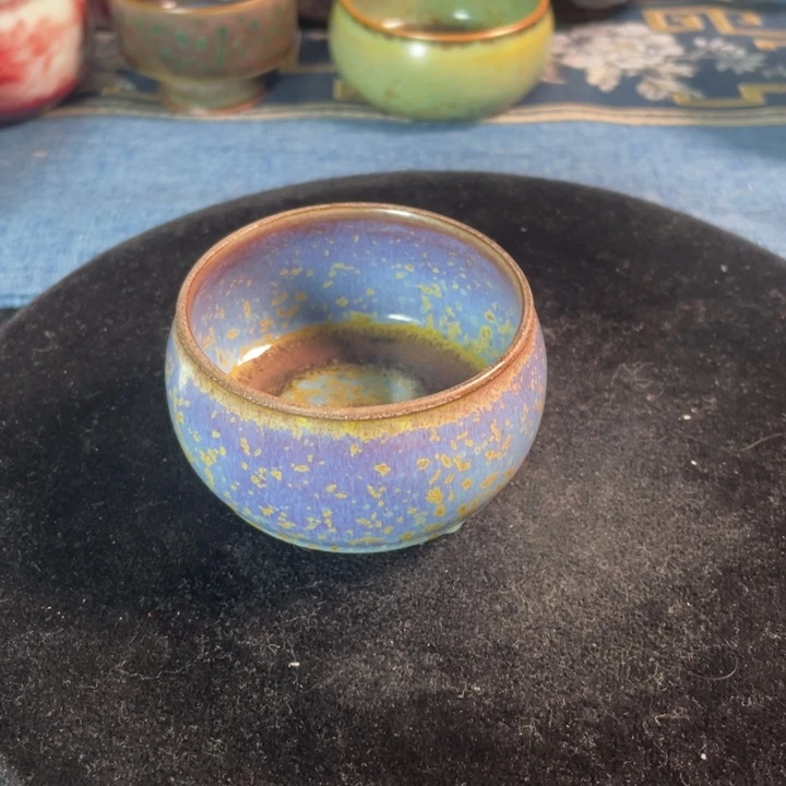 摆件钧瓷碳烧禅定杯