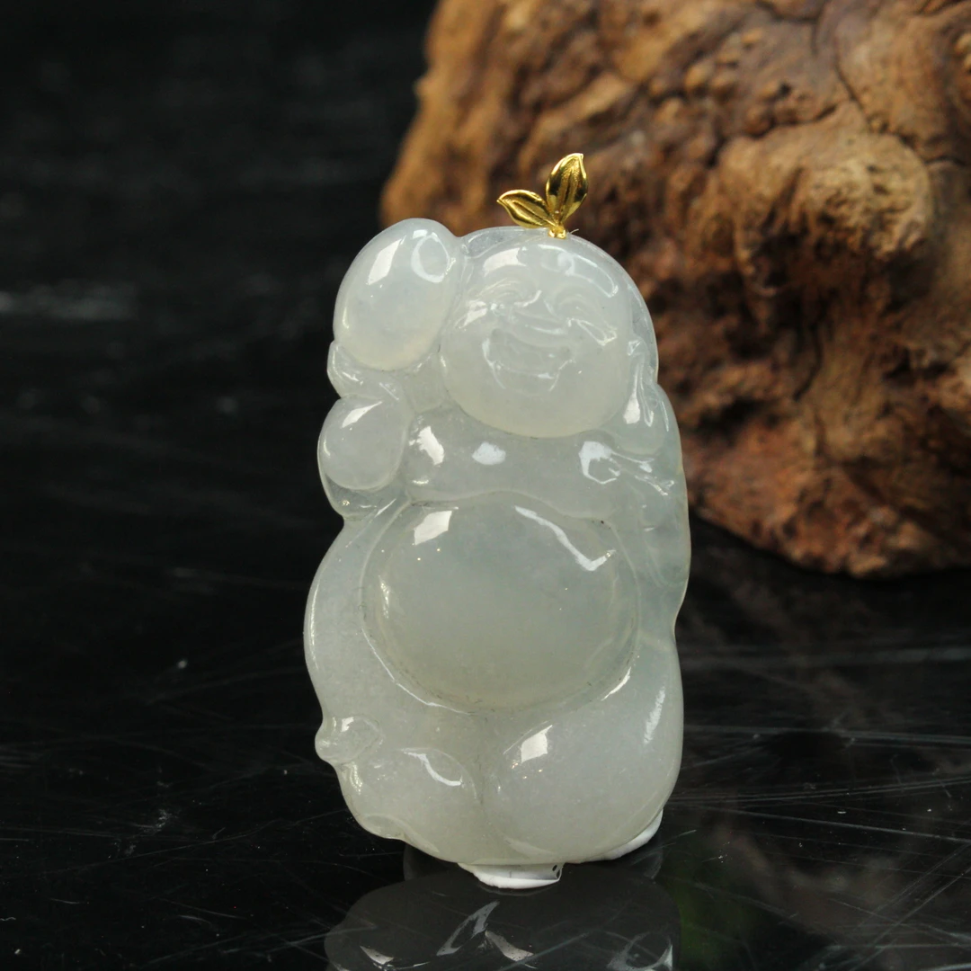 ZB6天然翡翠A货冰种逍遥佛吊坠/300471嘉禾臻宝拍卖