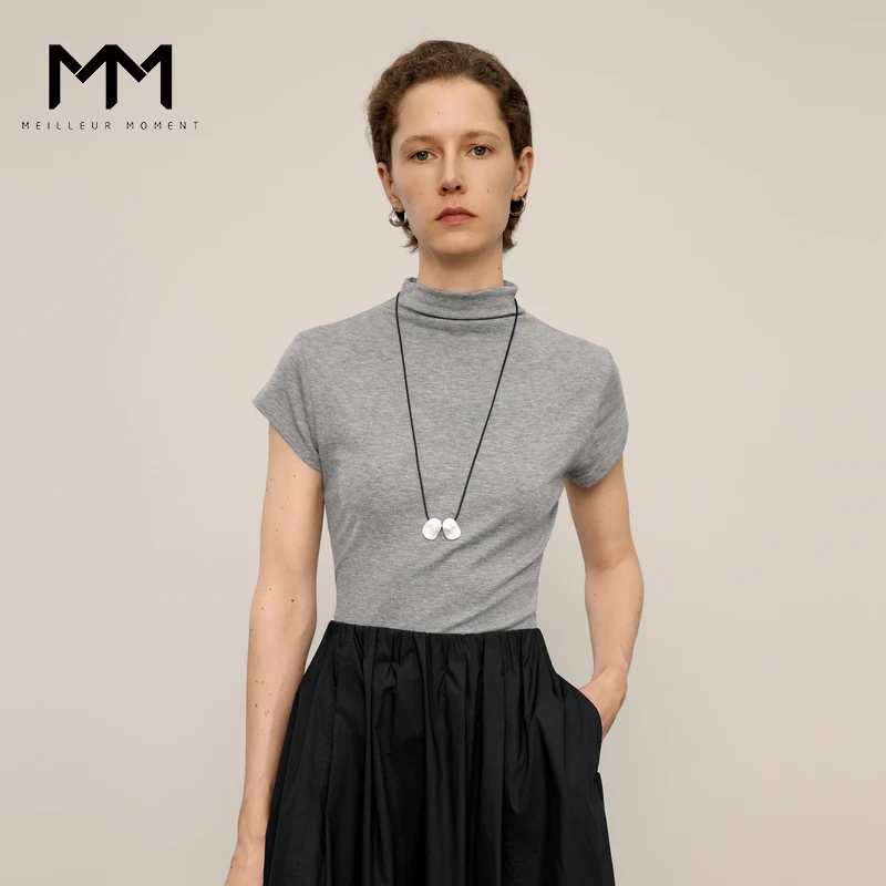 MM麦檬商场同款半高领舒适潮流时尚T恤5G7202581