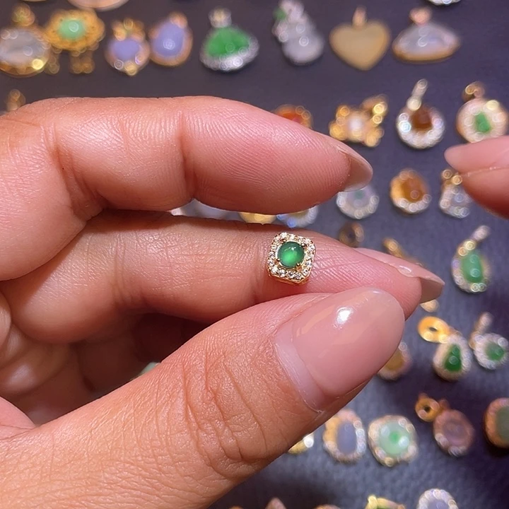 翡翠银S925镶嵌颈饰