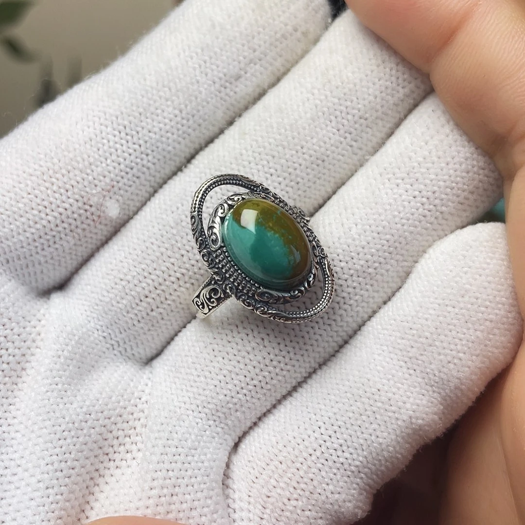 绿松石银S925镶嵌珠宝奇石