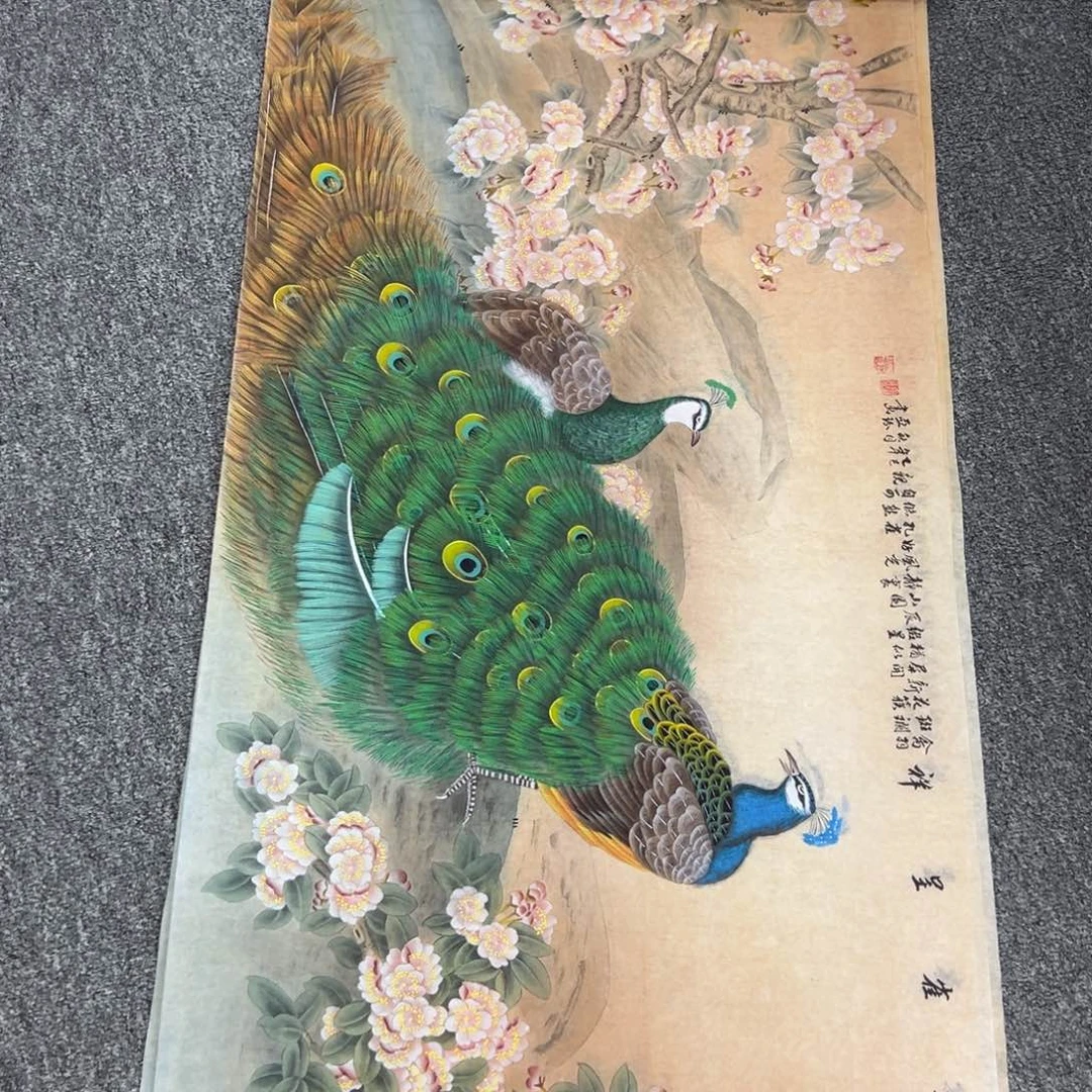 高***风国画纯手绘字画宣纸