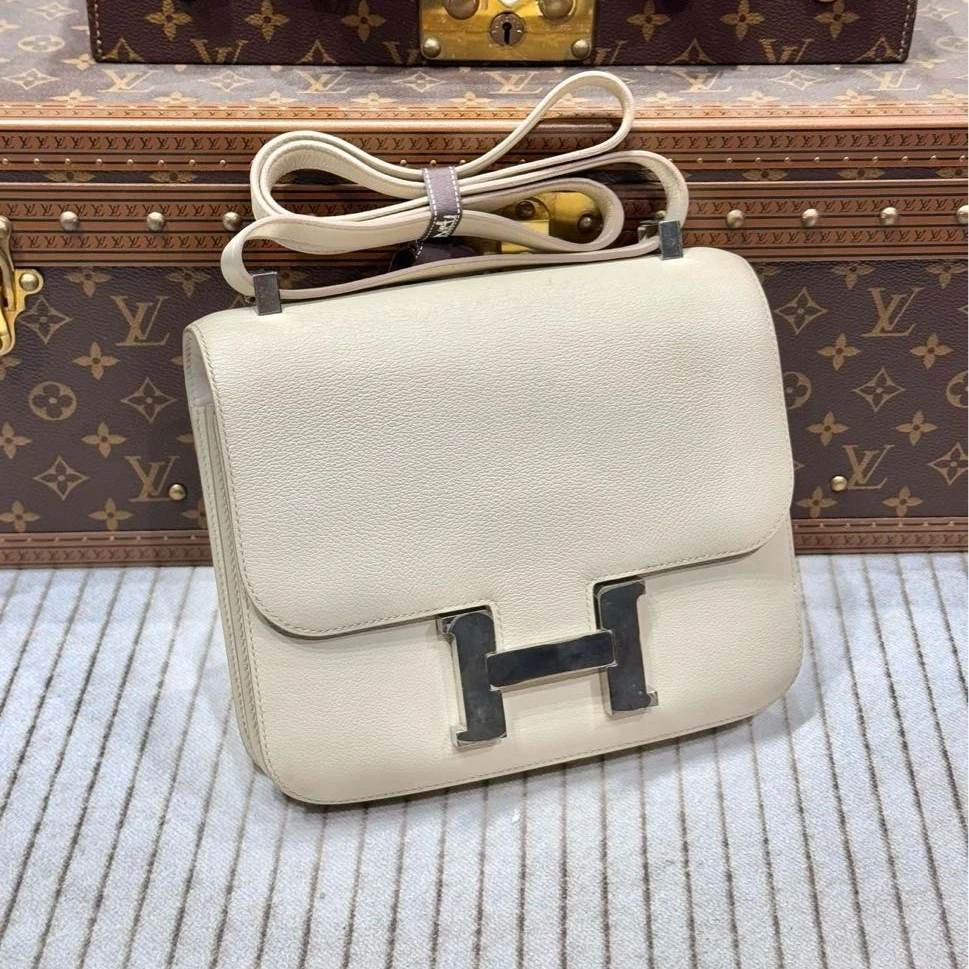 95新 Hermes/爱马仕 贝贝/冰川白康康24包