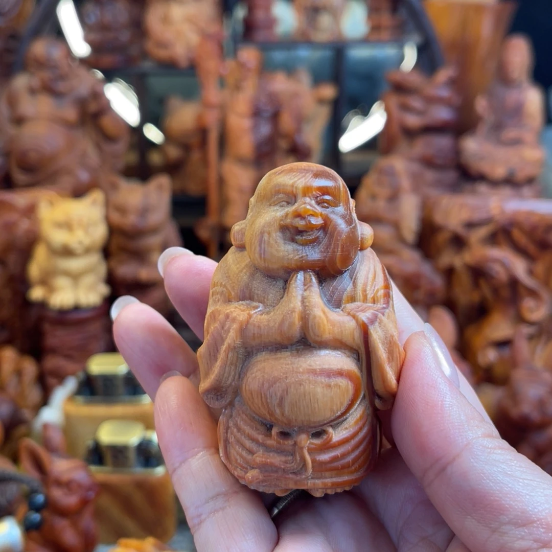 松木（琥珀木）其他微瑕弥勒佛