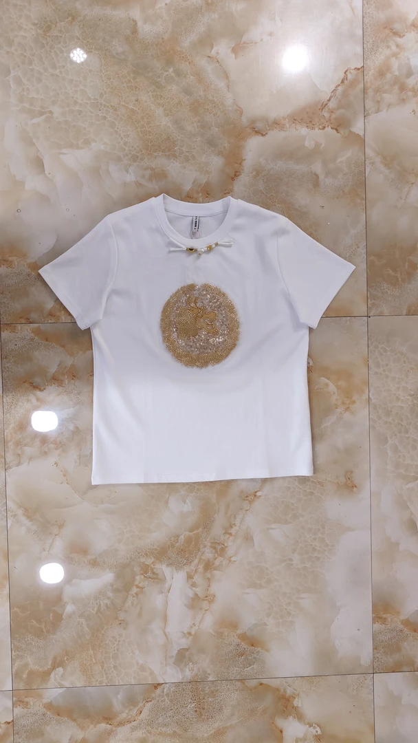 KYL可依莱国风刺绣钉珠T恤DX2Q0310