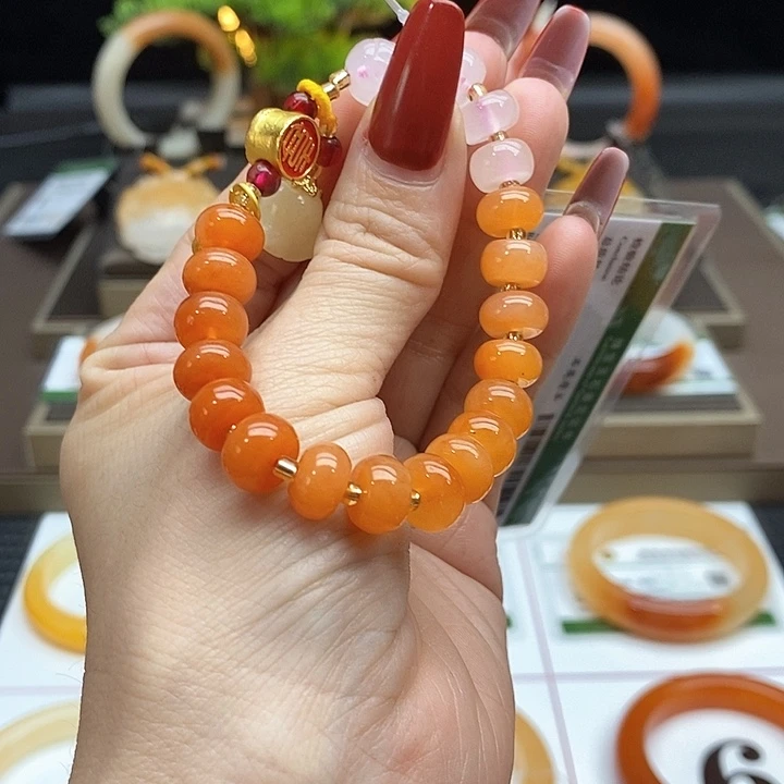 石英质玉（黄龙玉）未镶嵌手串