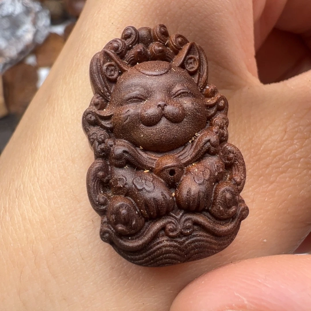 檀香木招财猫老山檀