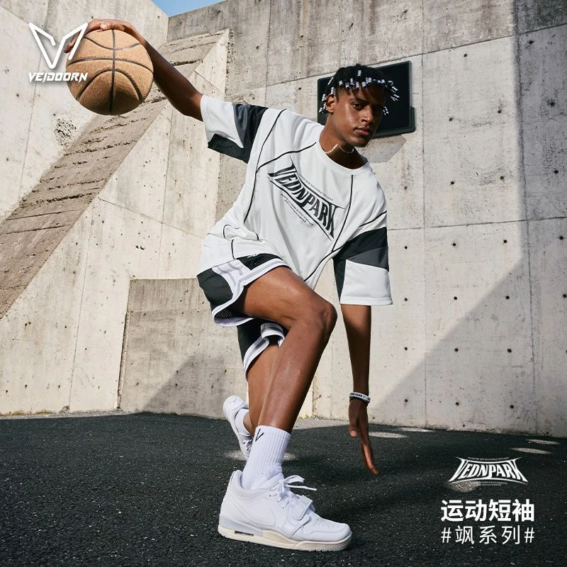 维动短袖飒投篮服T恤男美式篮球训练服运动跑步上衣透气网眼潮V