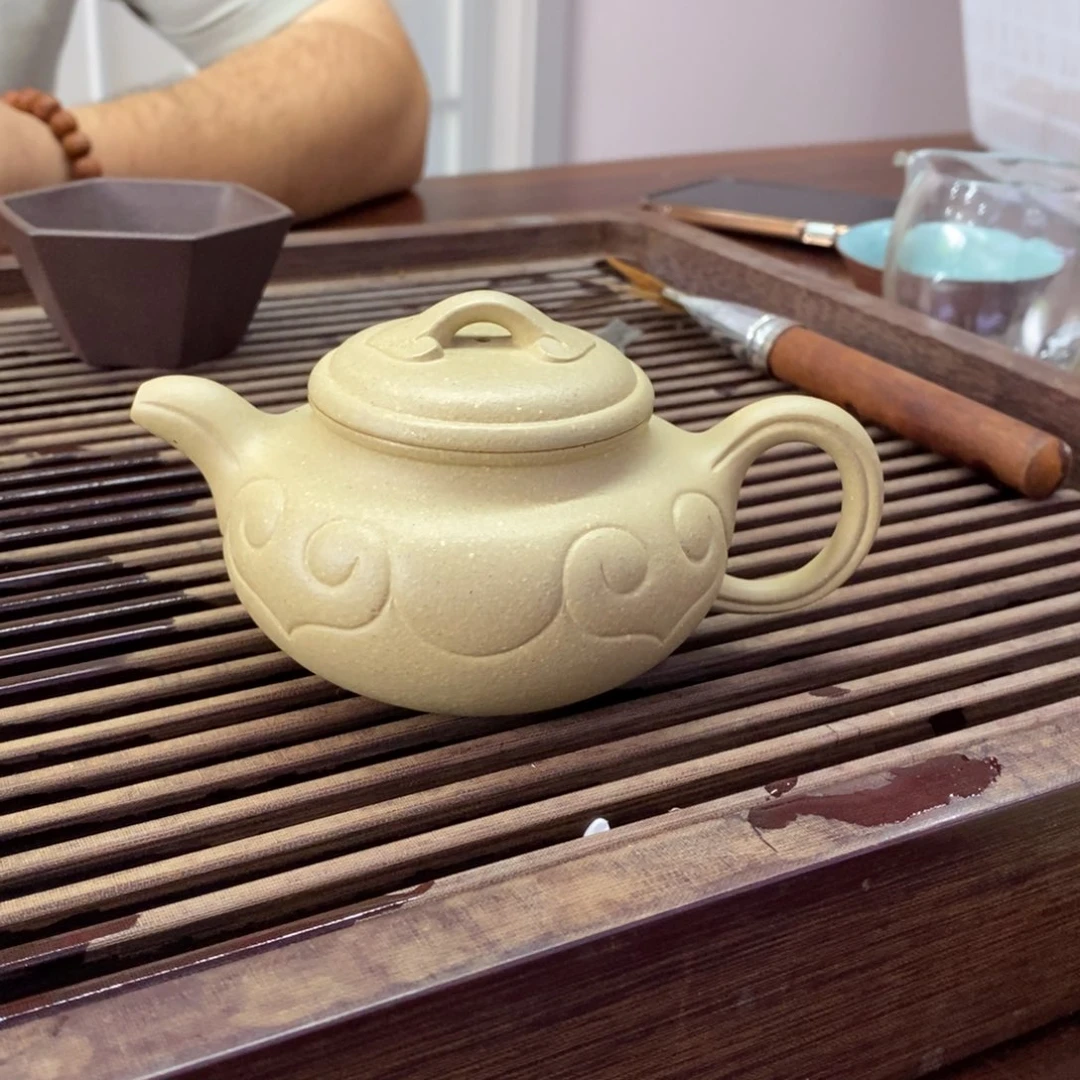 茶壶紫砂王*本山绿泥如意仿古210