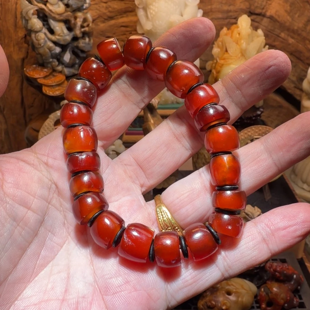 郎***令玛瑙/玉髓未镶嵌手链