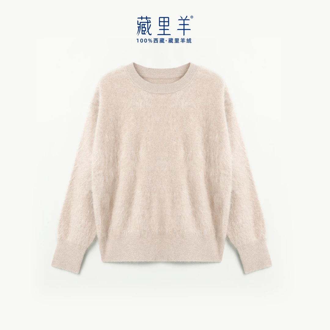 【阳光专属】藏里羊【小山羊绒】秋冬新款圆领羊绒衫上衣M1580