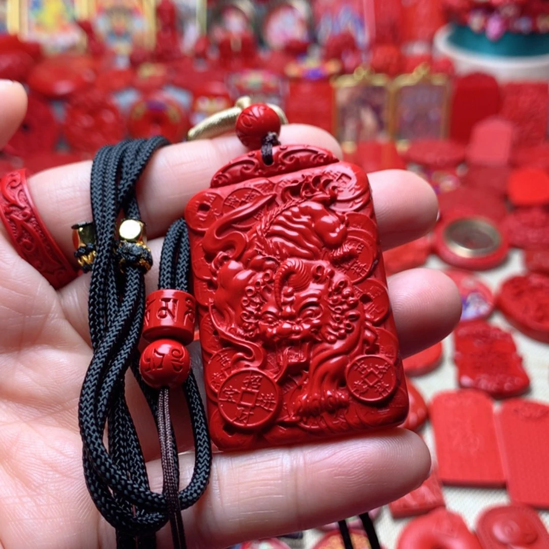 天然辰砂工艺品朱砂貔貅吊坠