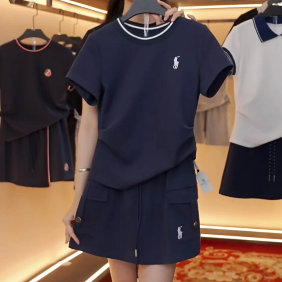 【宠粉价】夏季新款包边小马短袖套装裙两件套连衣裙裤TZ-200