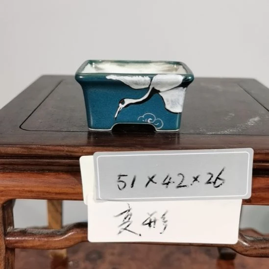 手工坯手绘青花釉下五彩