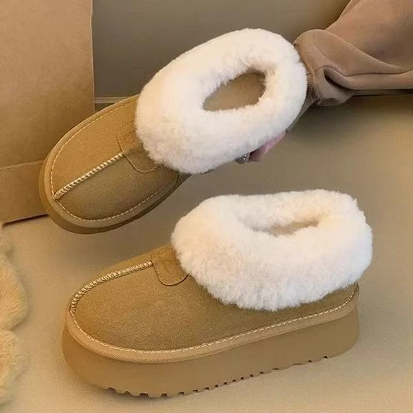 冬季时尚加厚雪地靴勃肯加厚雪地靴外穿女鞋棉鞋时尚短筒N2536