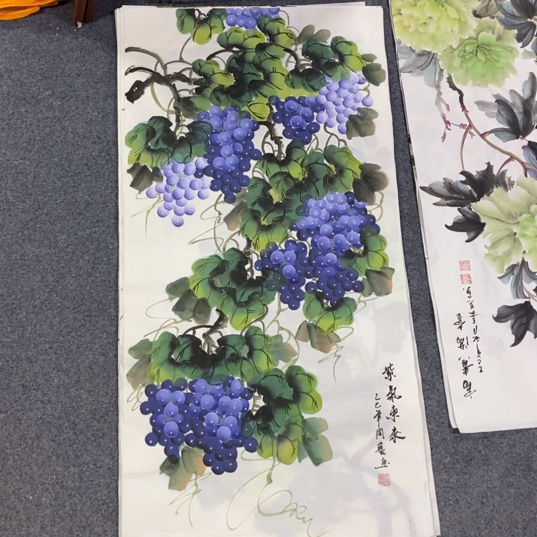 国画尺寸100✖️50三尺精品手绘画