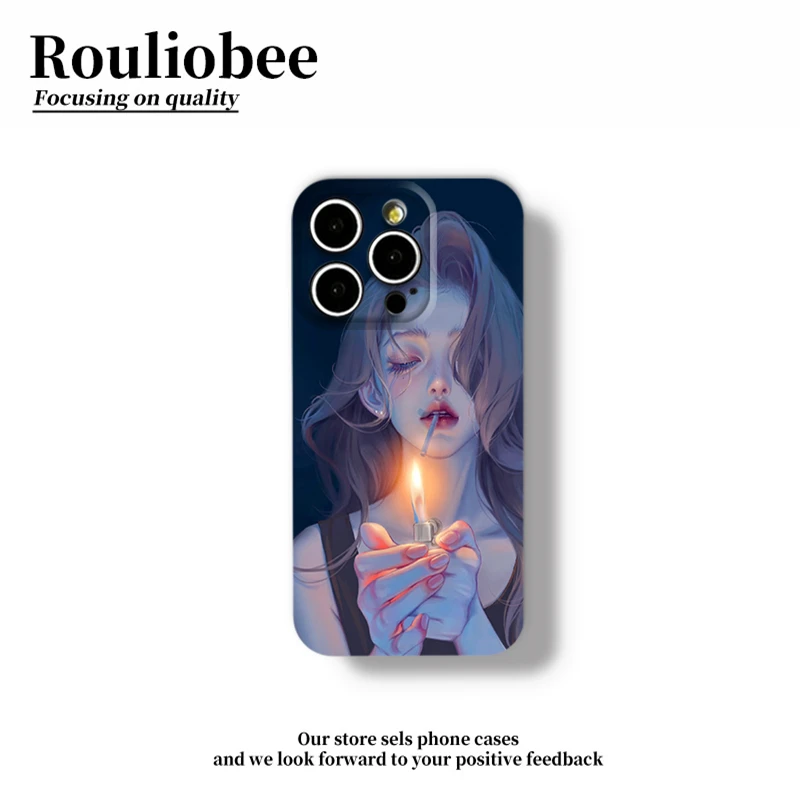 BANCA甜酷点火少女适用苹果16/15菲林手机壳华为P70oppo小米vivo