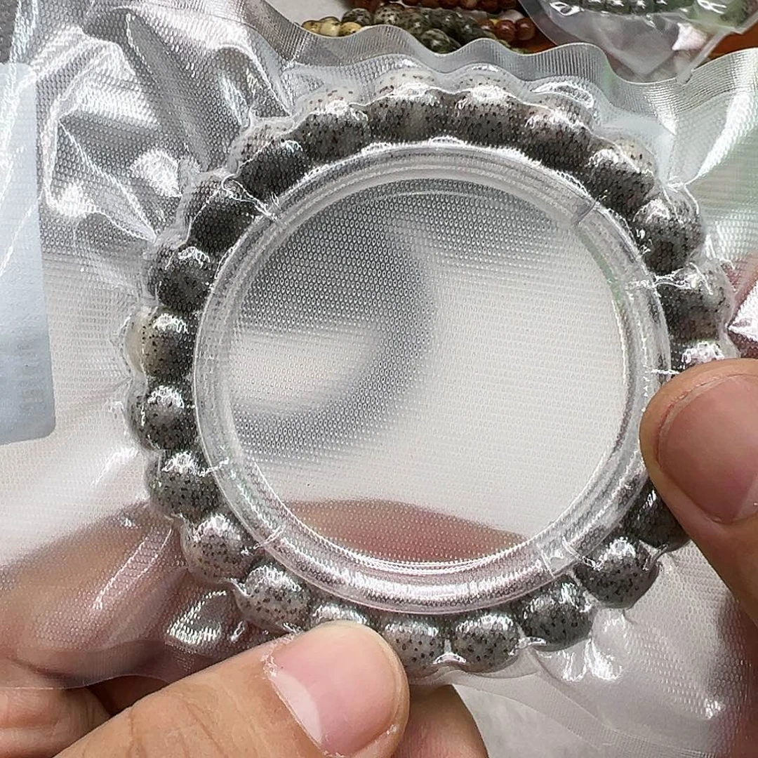 星月菩提手串60高端黑冰石玉星月菩提单圈10