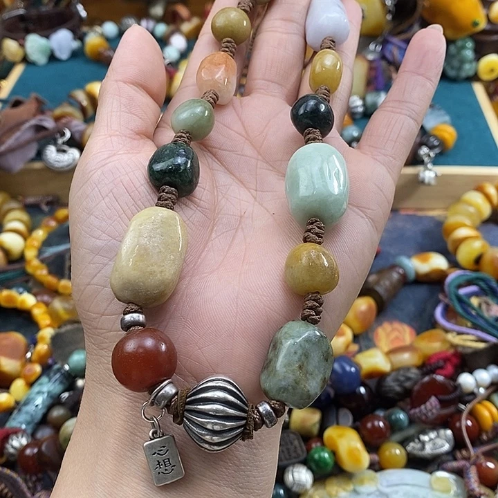 翡翠未镶嵌项链项链