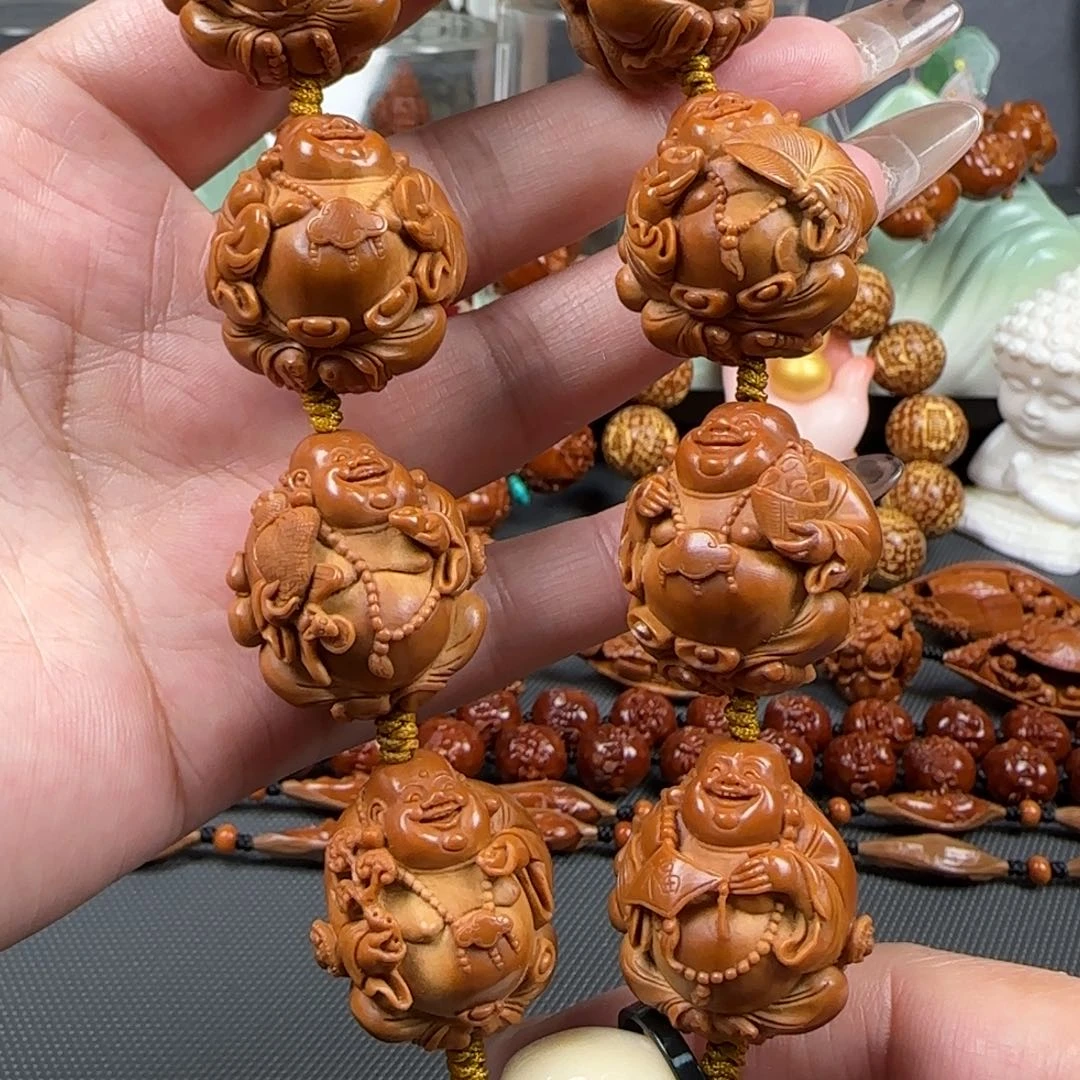 橄榄核手串/手链宽2.6梅林核八宝胖弥勒