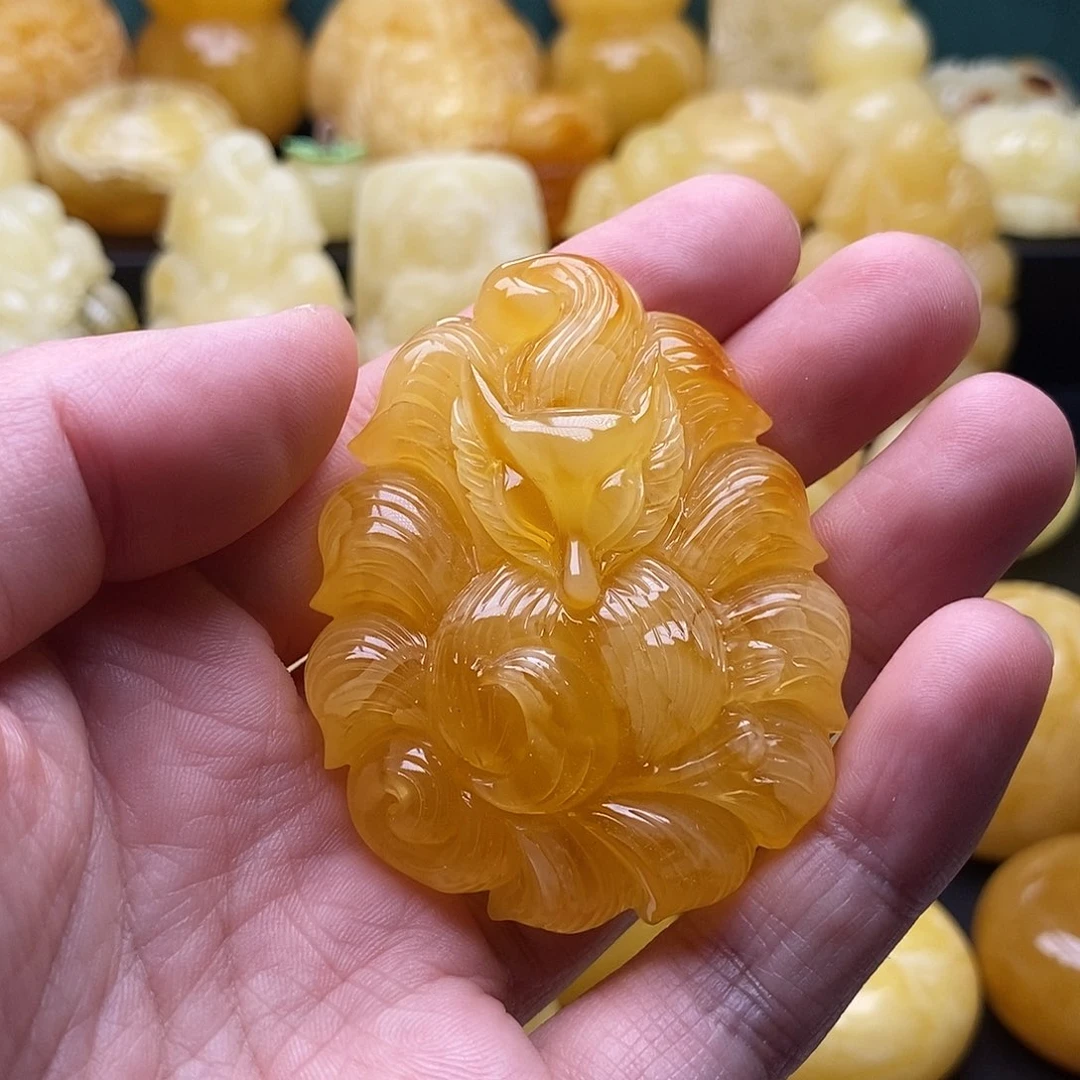 琥珀颈饰未镶嵌琥珀蜜蜡吊坠