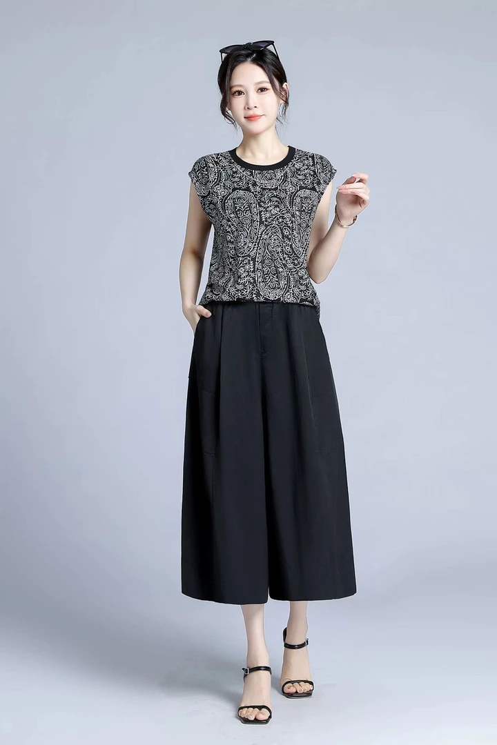 25132水洗高温固色 通勤风休闲风时尚套装女装时尚百搭裤裙连衣裙