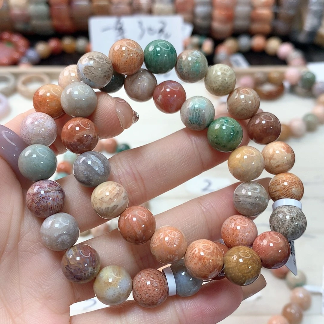 硅化珊瑚（珊瑚玉）手链未镶嵌L****s124