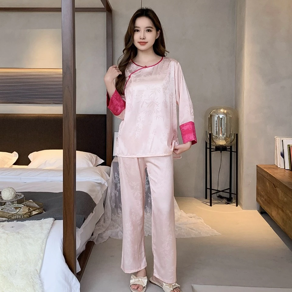 MAIYALUO睡衣2025新款【玫花】提花睡衣女士春秋季新款高级感甜美