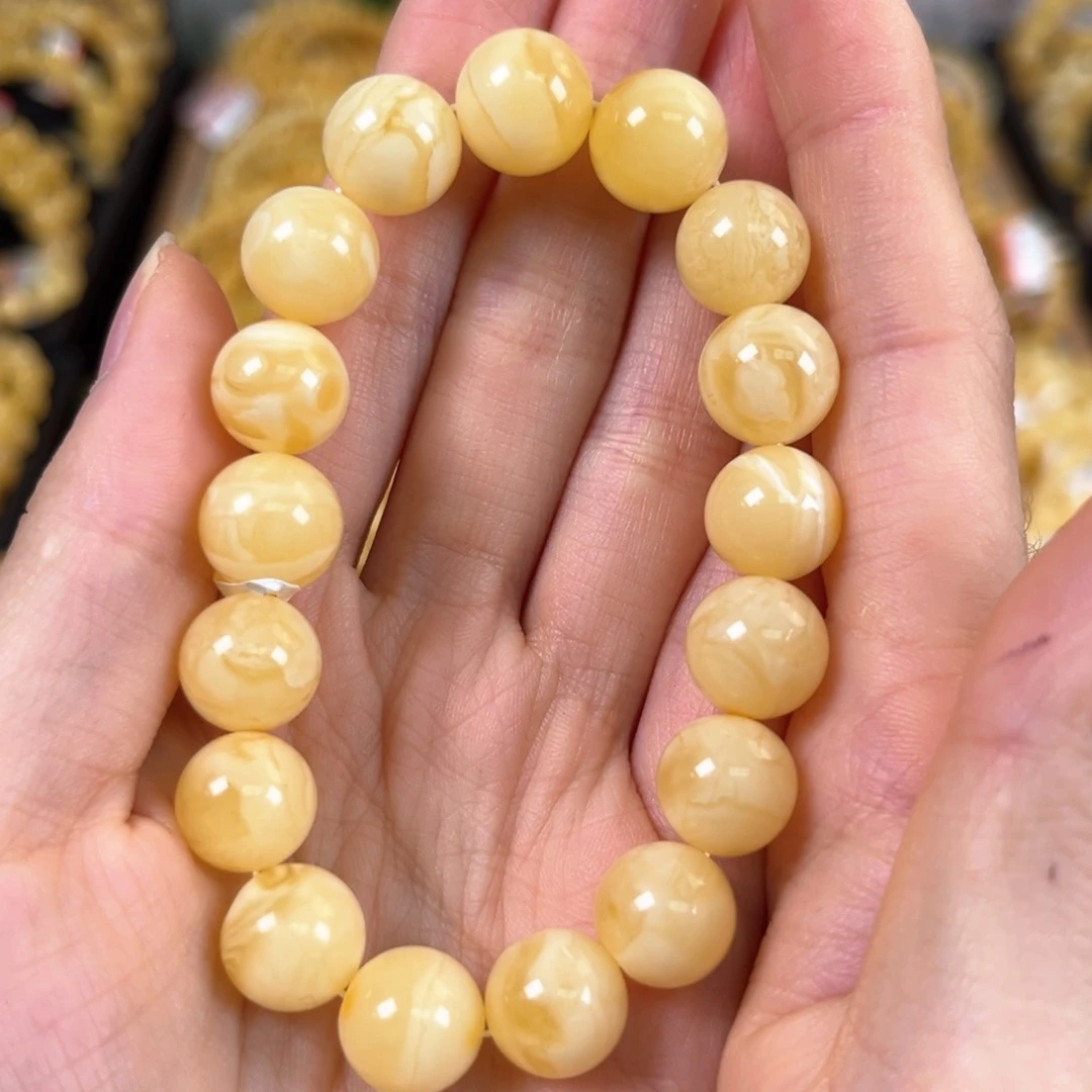 裸石琥珀未镶嵌11+满蜡白花