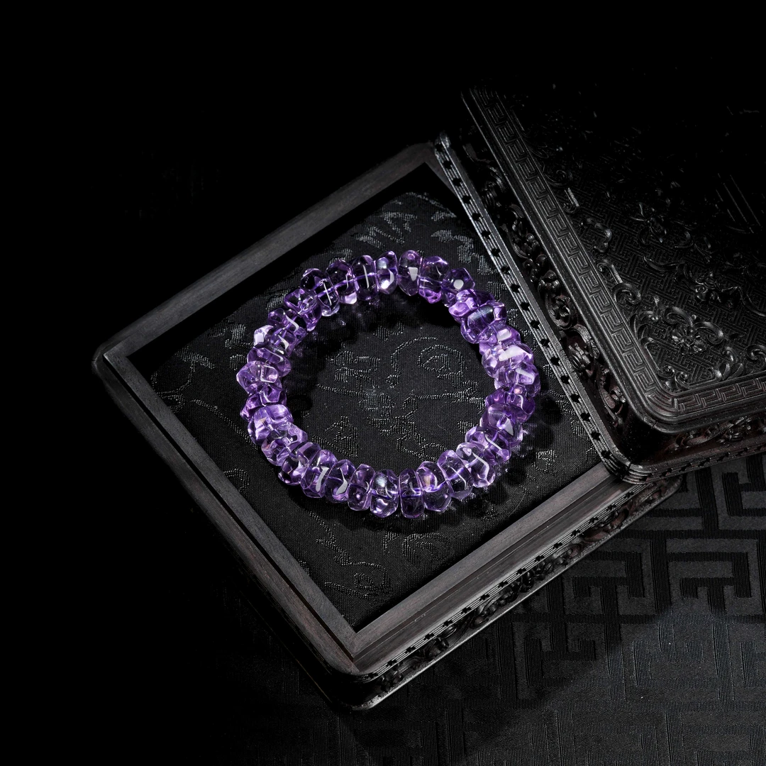 【博姐精选】紫水晶多切随型手串S5367