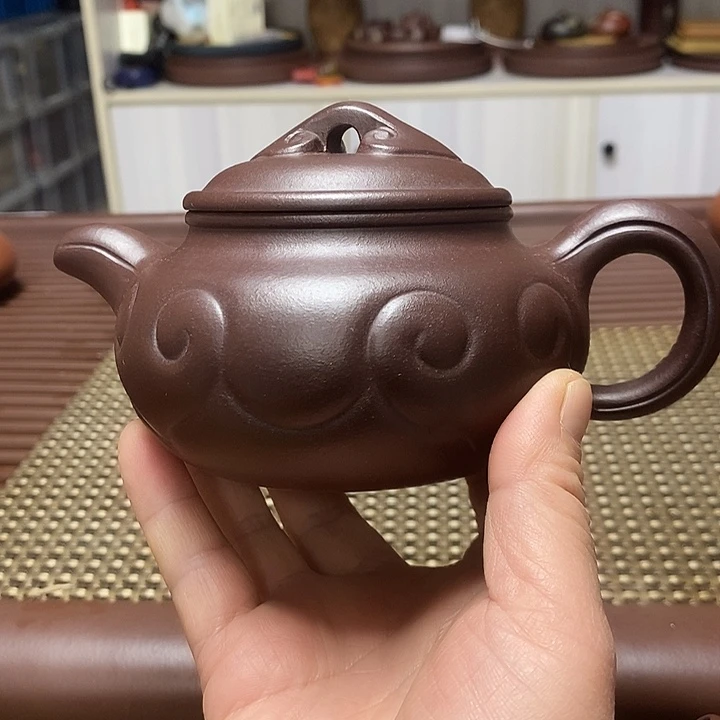 紫砂茶壶仿古如意容量300c c