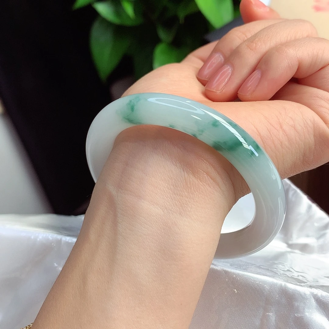 未镶嵌手镯翡翠56圆条胶条平衡古香古色14号