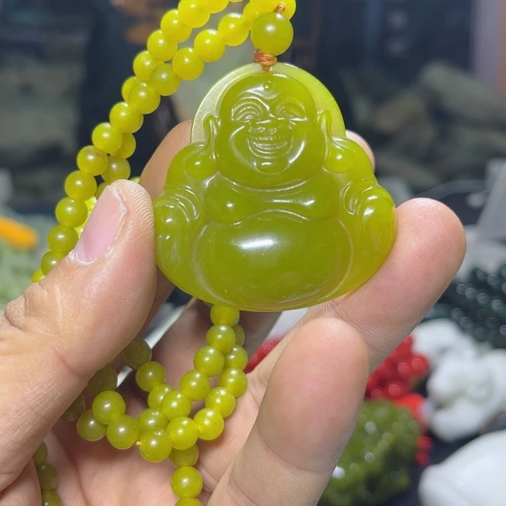 蛇纹石玉项链未镶嵌