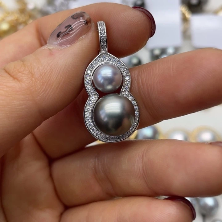 海水珍珠吊坠(不含链)银S925镶嵌