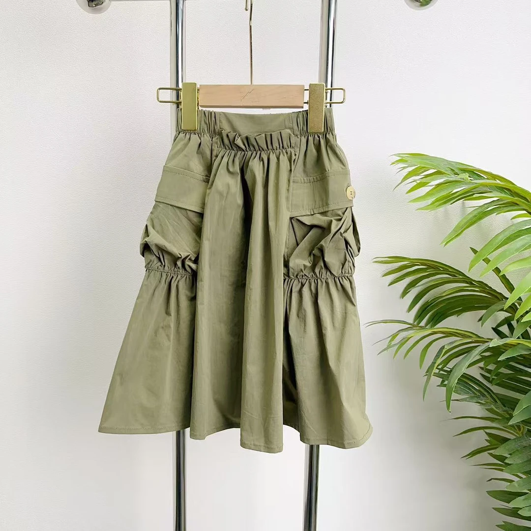 【G270】军绿色腰裙B0-12