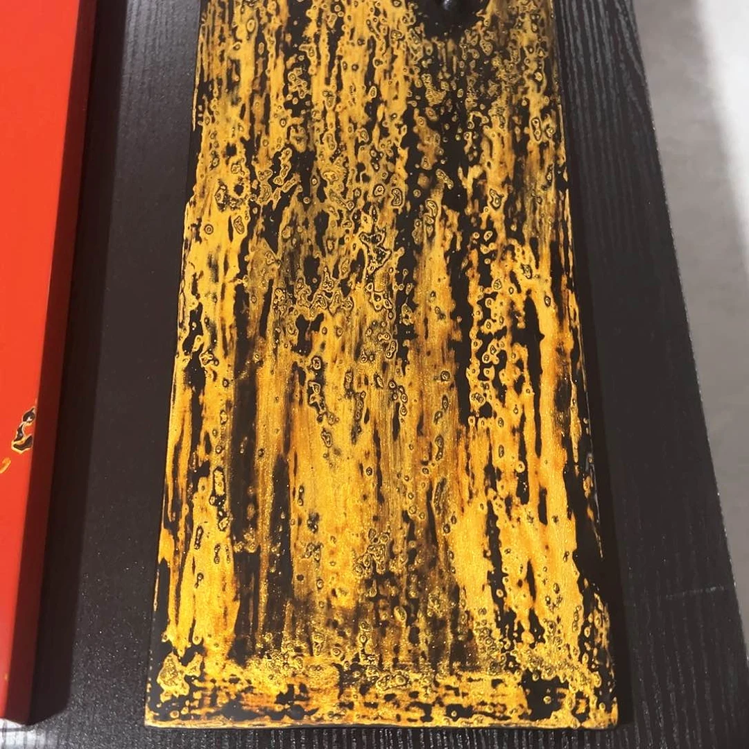 金黄太古大漆茶盘
