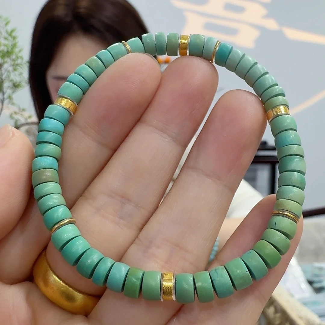 绿松石18K金镶嵌珠宝奇石