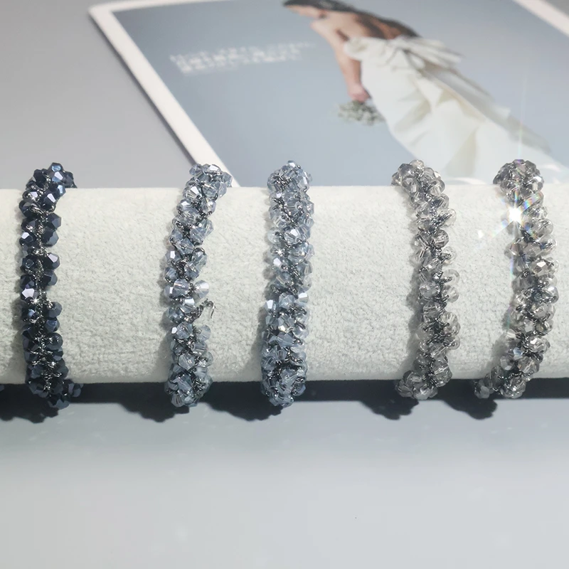 【彤梦】高级感发圈女新款优雅珠珠扎发头绳时尚百搭橡皮筋两用头饰