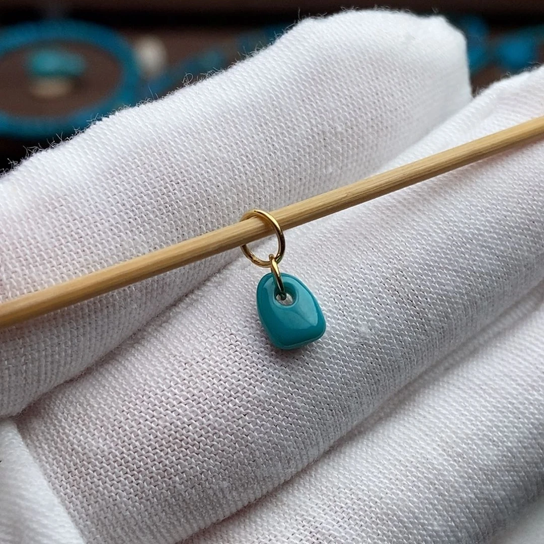 绿松石18K金镶嵌绿松石配饰