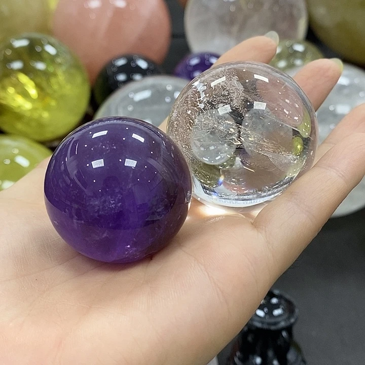 石材天然白水晶紫水晶