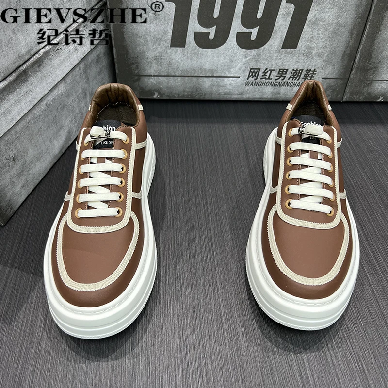 纪诗哲男鞋板鞋时尚百搭休闲鞋低帮轻便厚秋季男款透气低帮鞋鞋子