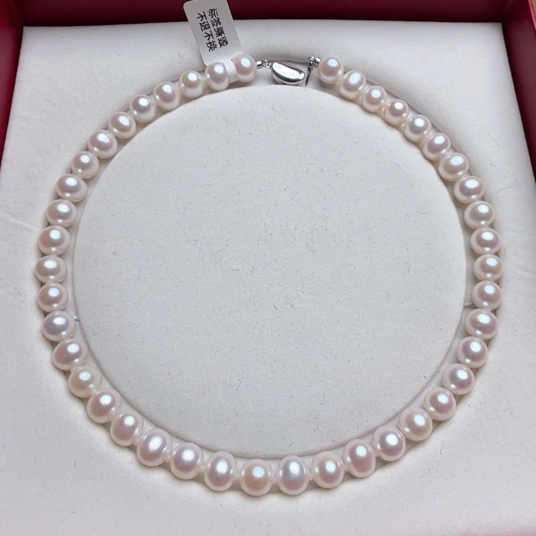 淡水珍珠颈饰银S925镶嵌娇*儿10-11mm