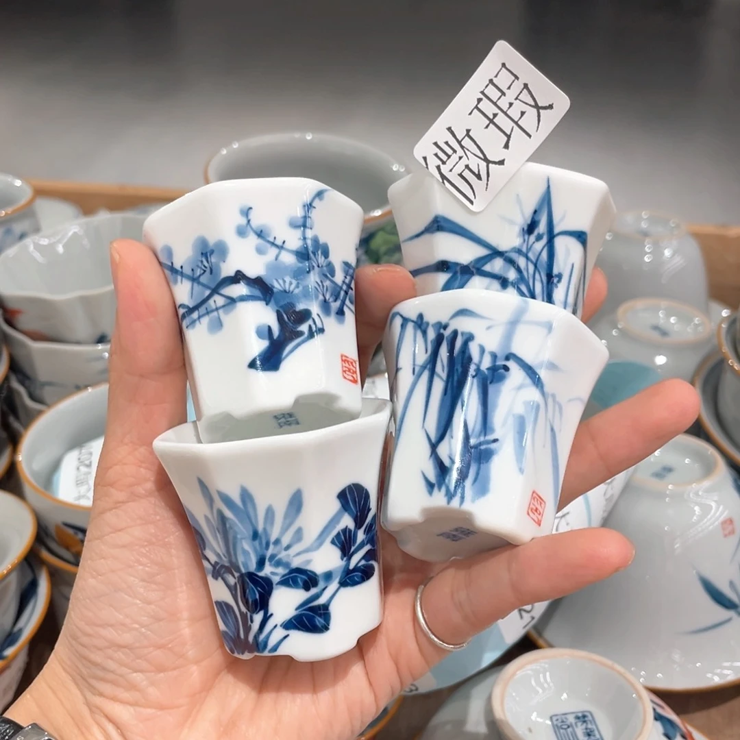 釉下彩纯手绘微瑕咯